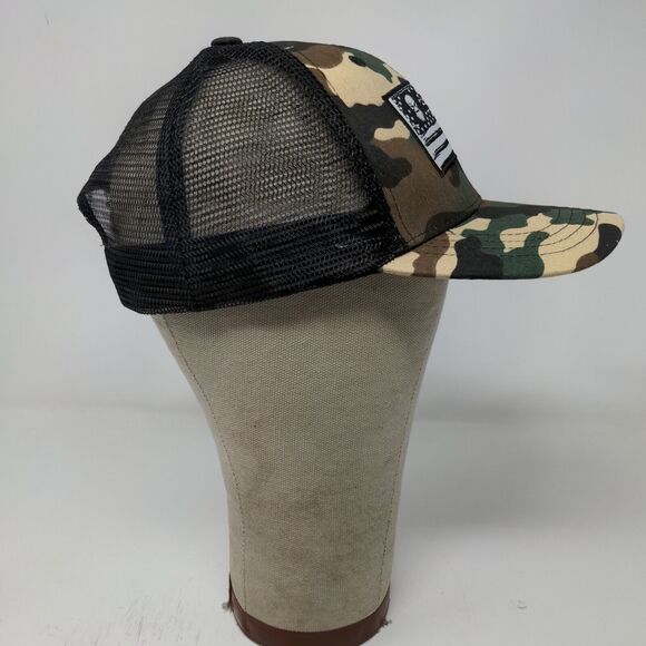 Diesel Power Mens Snapback Camo Patriotic Hat Black Meshback Patch Flag Logo - Picture 6 of 11